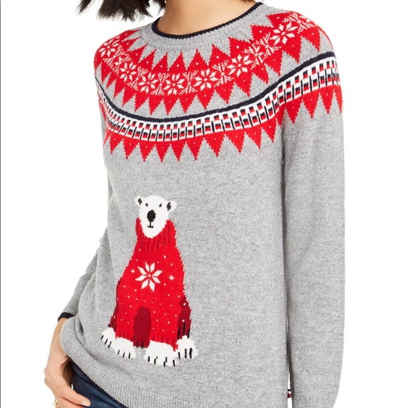 tommy hilfiger bear sweater